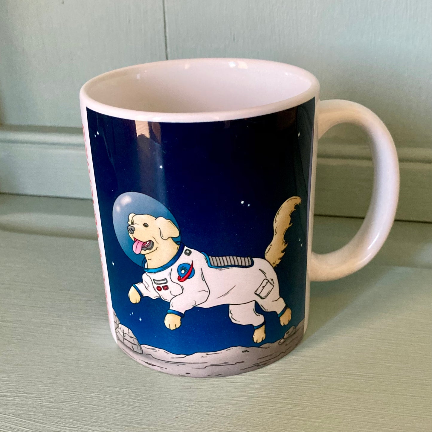 Moon Walkies Astronaut Dog Ceramic Mug