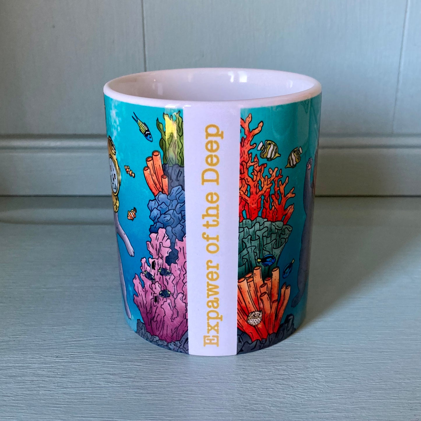 Expawer of the Deep Diving Cat Mug