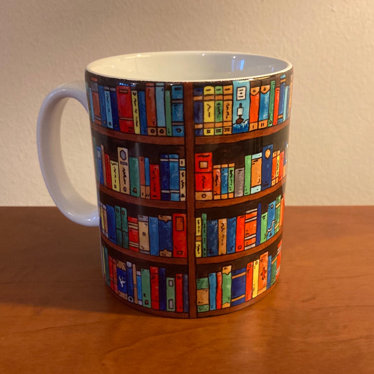 Library Bookcase Ceramic Mug