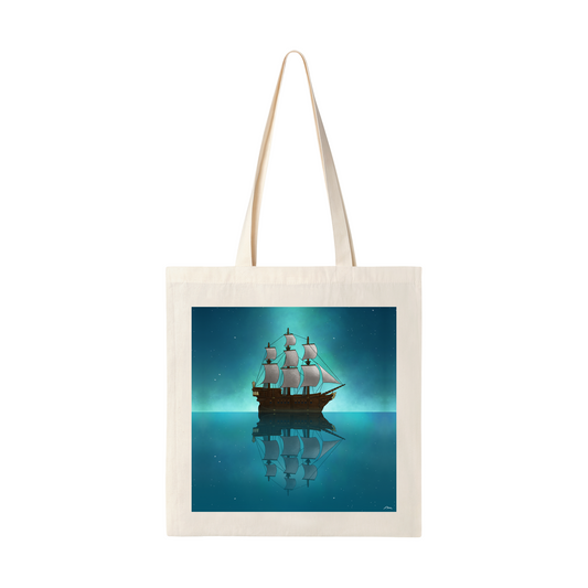 Starry Seas Ship Tote Bag