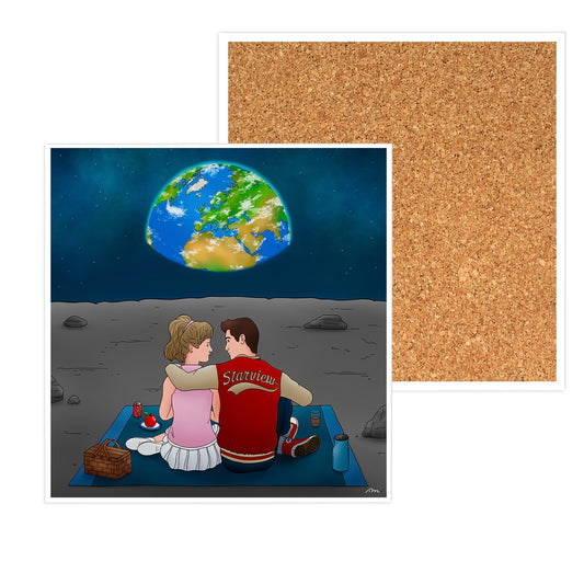 Cosmic Picnic Ceramic Coaster