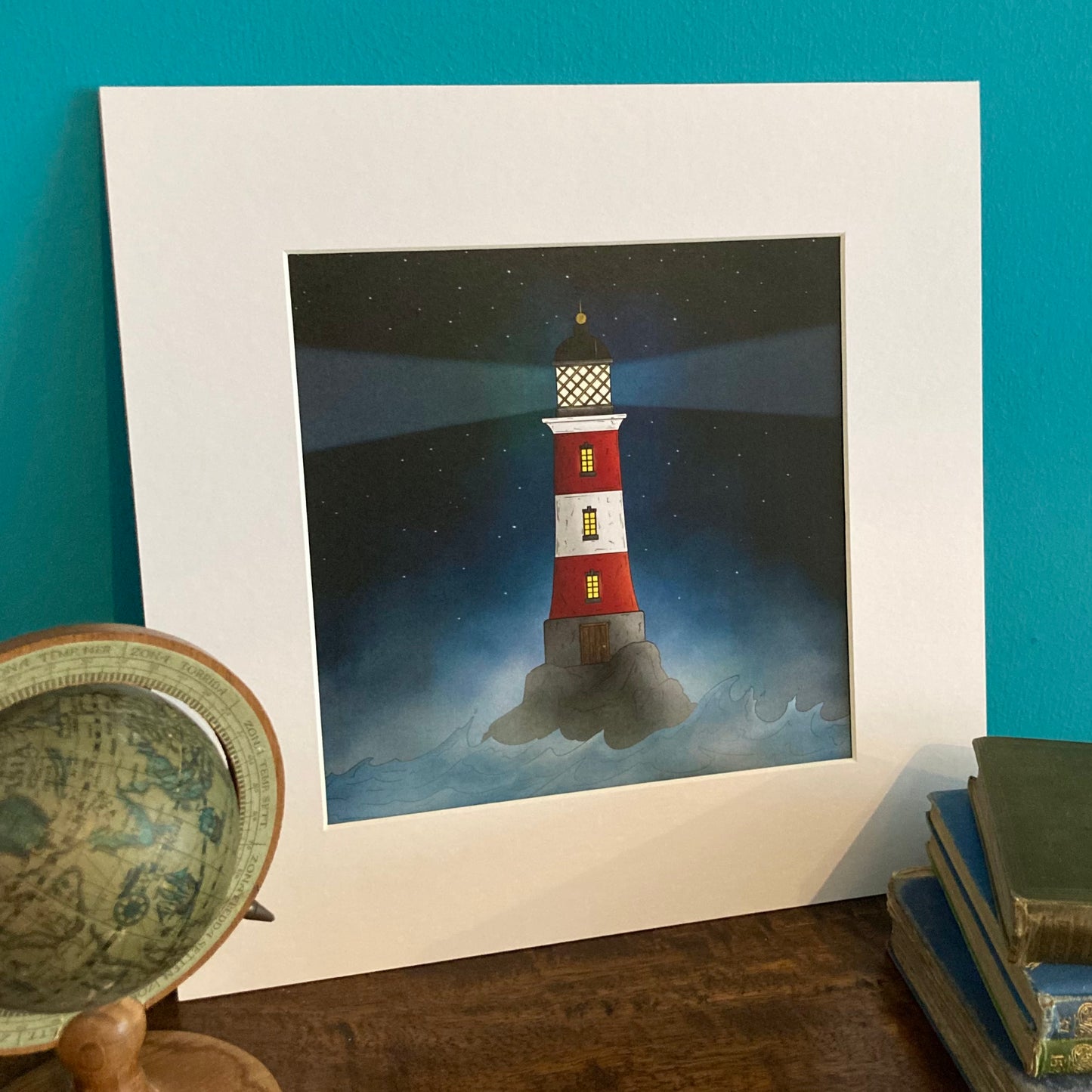The Lighthouse Mounted Giclée Art Print