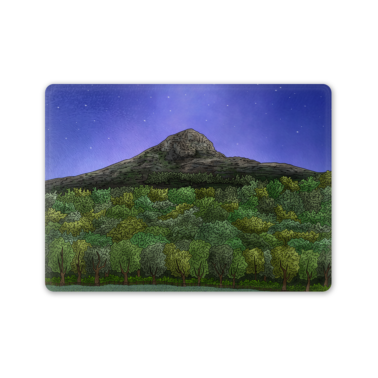 Roseberry Topping Glass Chopping Board