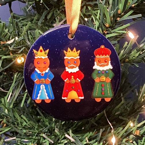 Three Wise Gingerbread Men Christmas Tree Decoration