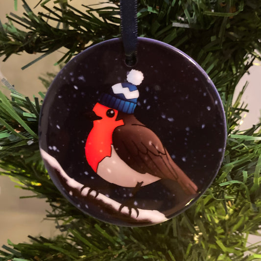 Winter Robin Christmas Tree Decoration