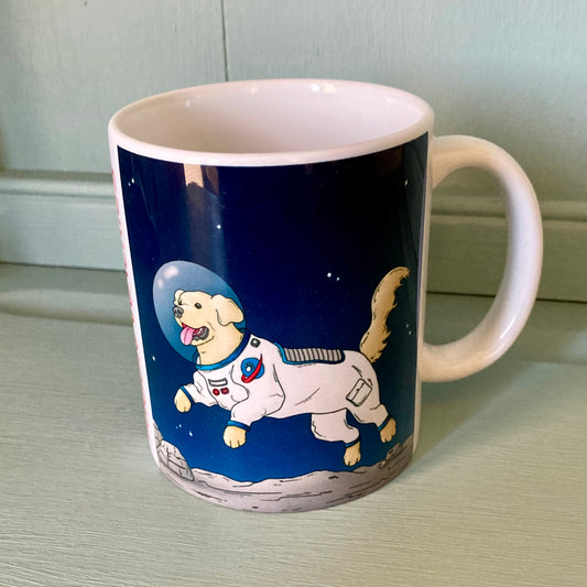 Moon Walkies Astronaut Dog Ceramic Mug