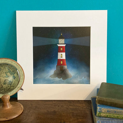 The Lighthouse Mounted Giclée Art Print