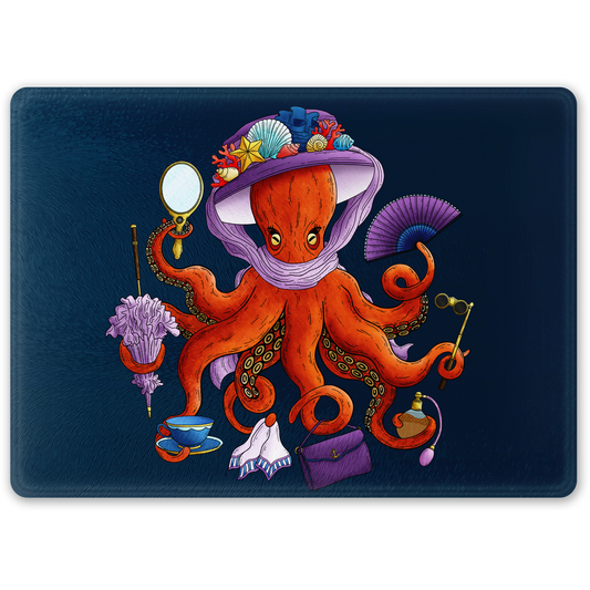 Deeply Dainty Octopus Glass Chopping Board