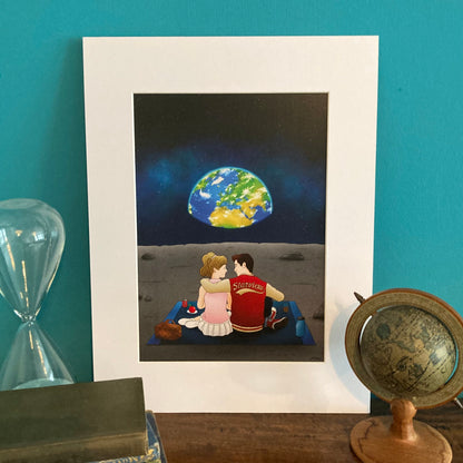 Cosmic Picnic Mounted Giclée Art Print