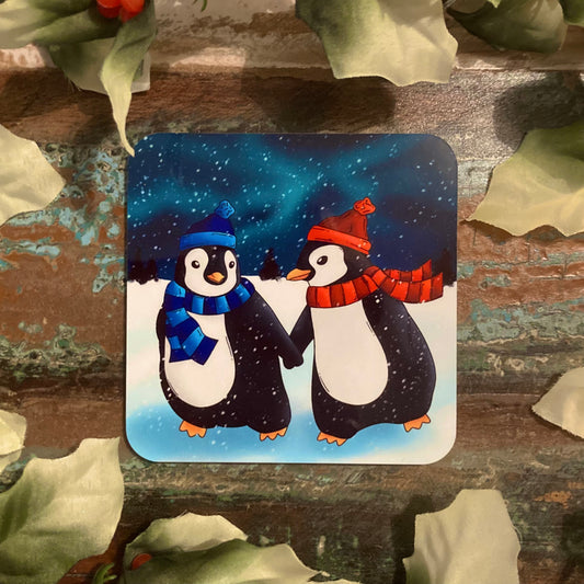 Winter Penguins Coasters (Set of 4)