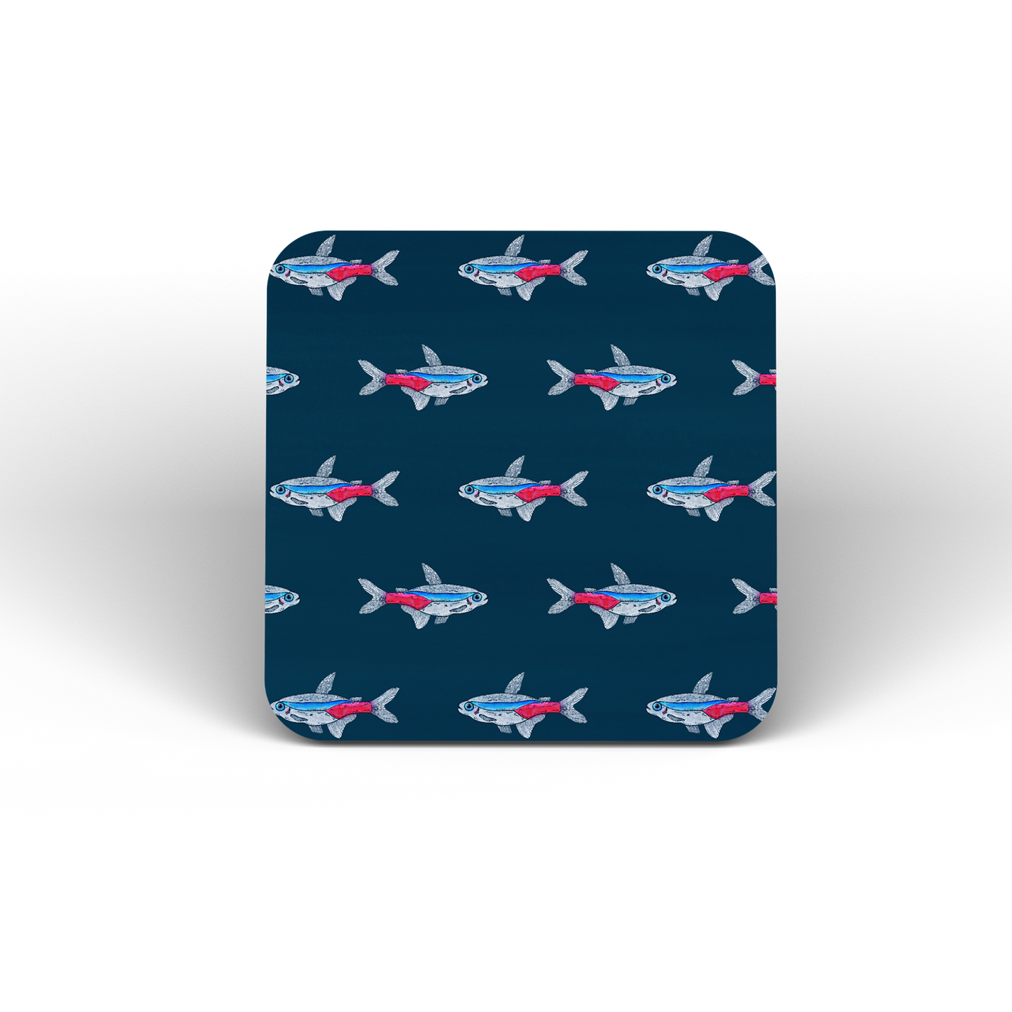 Neon Tetra Fish Coasters (Set of 4)