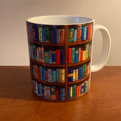 Library Bookcase Ceramic Mug