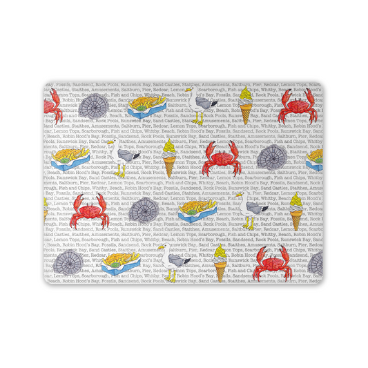 North Yorkshire Seaside Glass Chopping Board