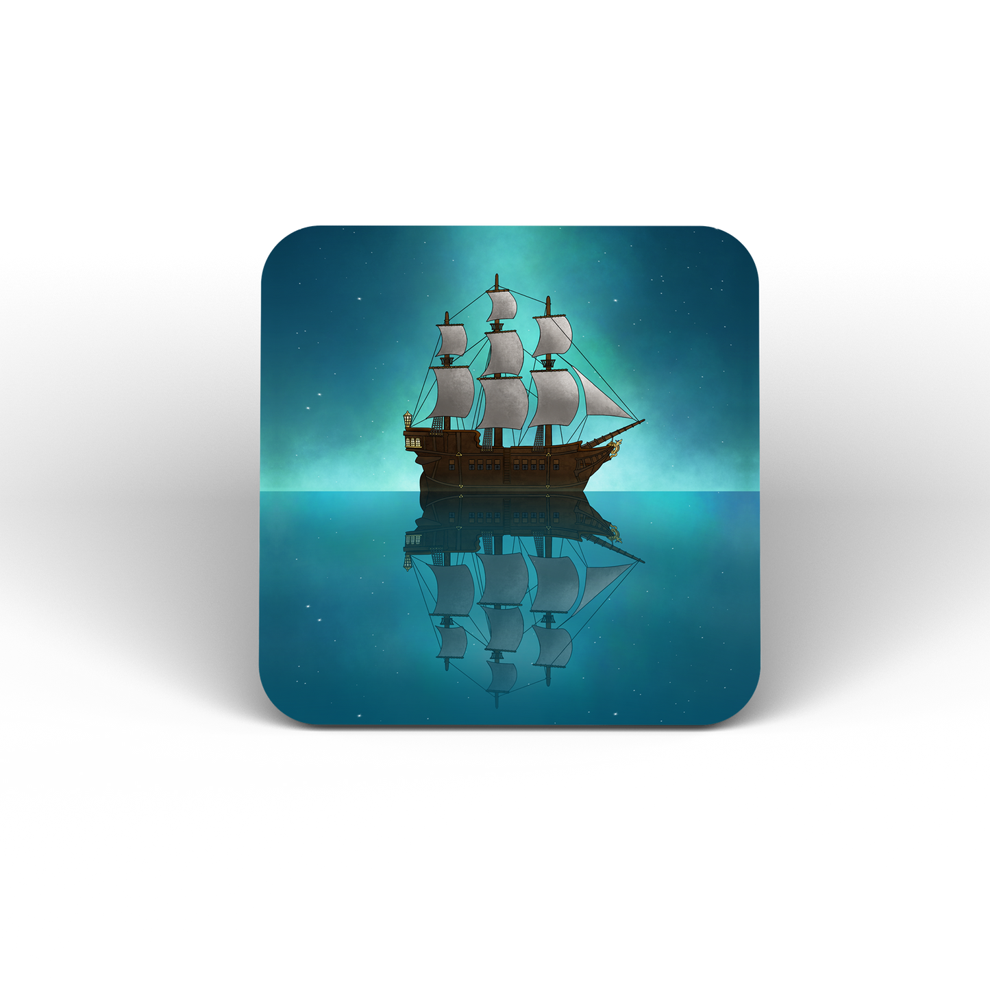 Starry Seas Ship Coasters (Set of 4)