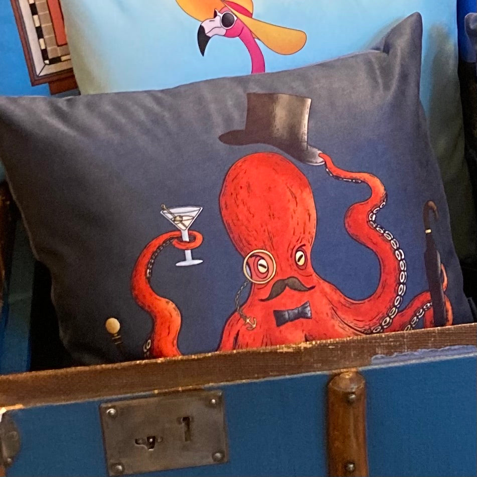 Deeply Dapper Octopus Cushion