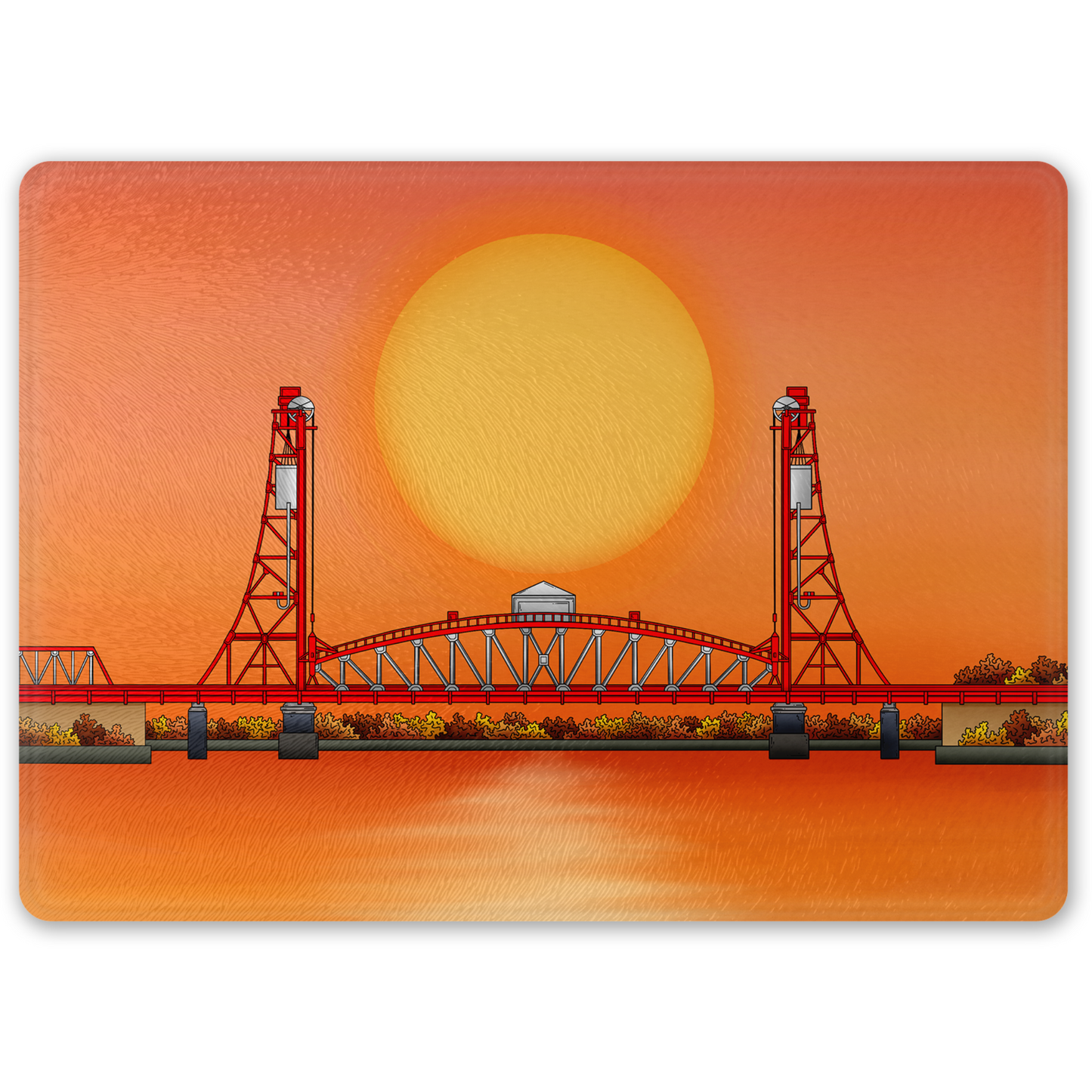 Tees Newport Bridge Glass Chopping Board