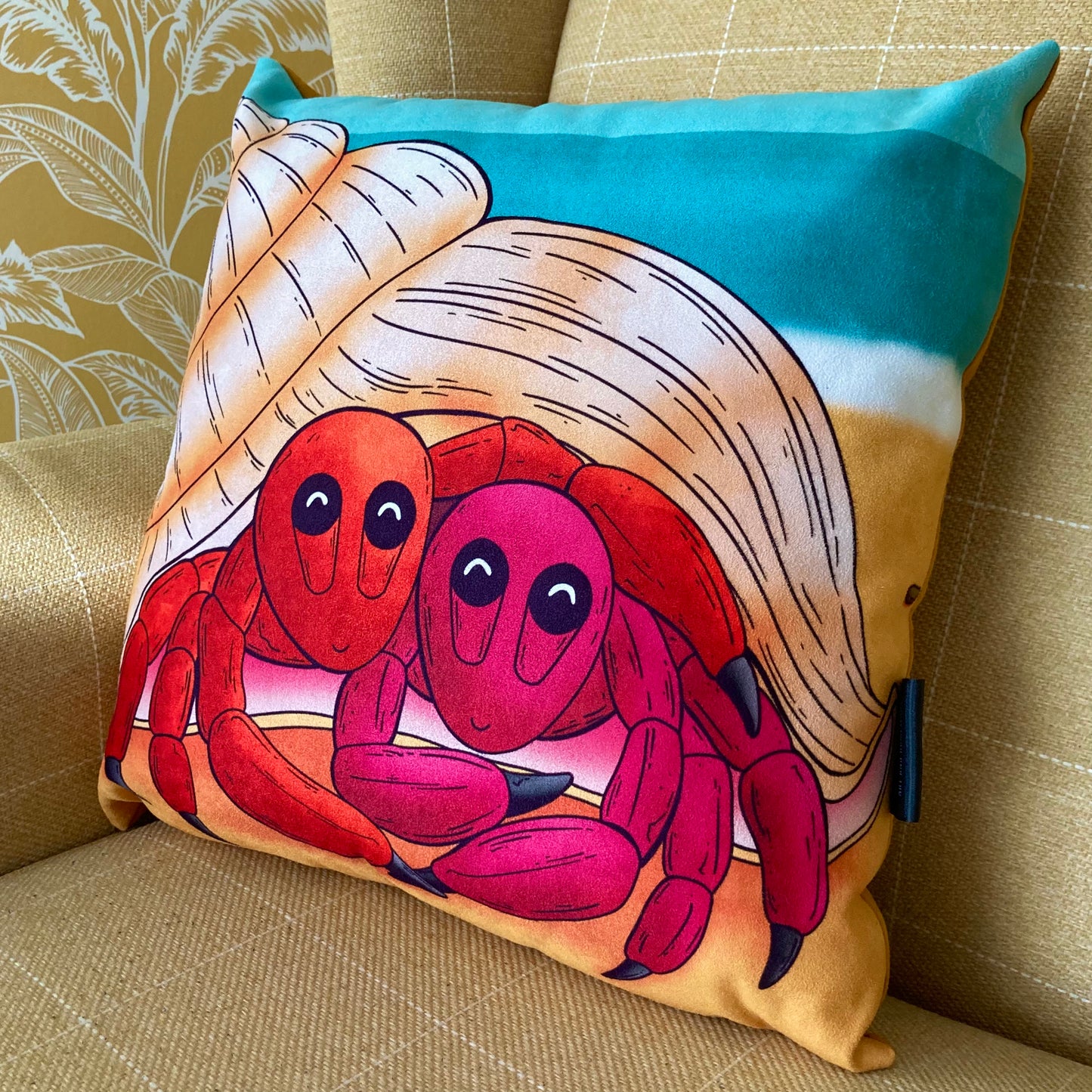 There's No Shell Like Home Hermit Crab Cushion