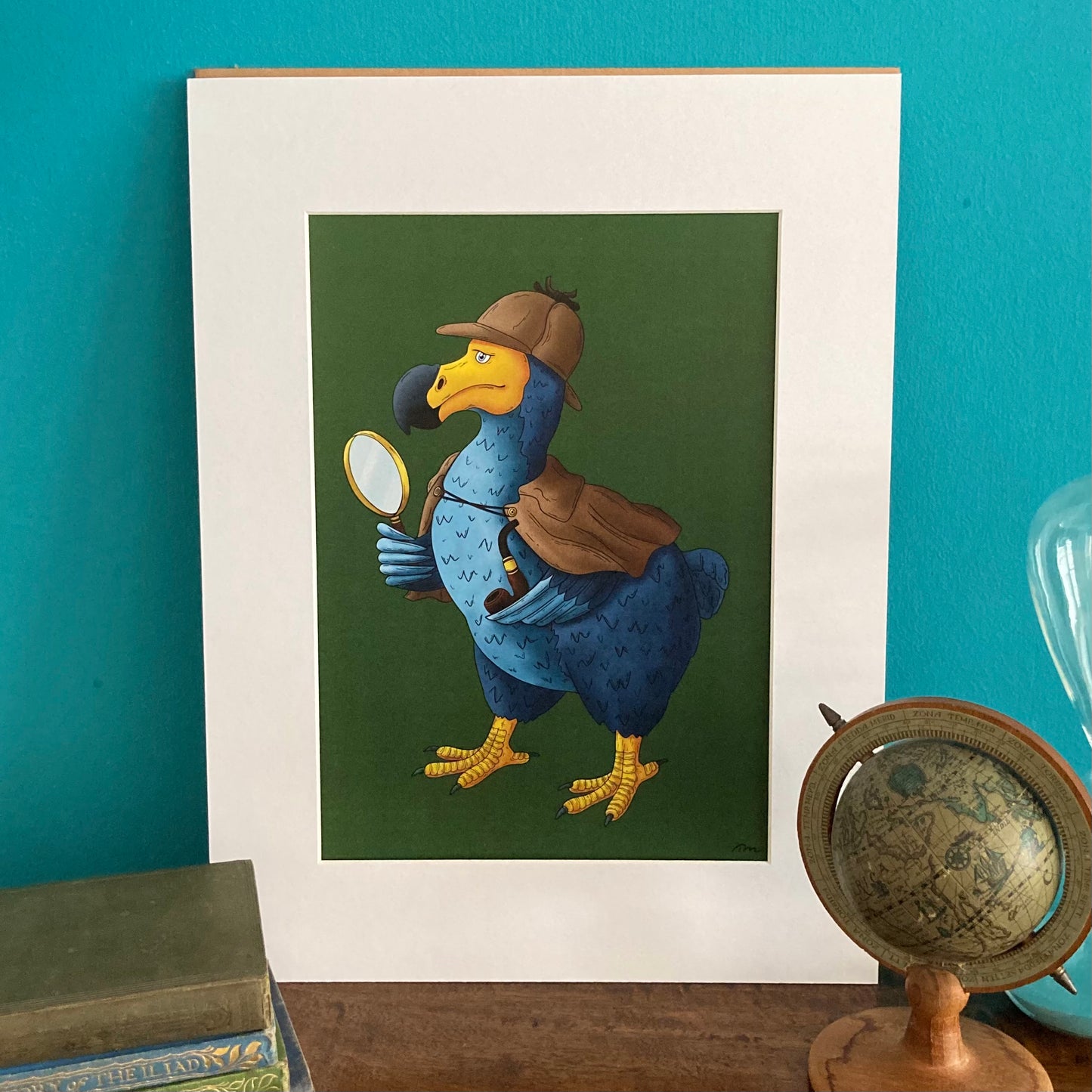 Sherlock Dodo Mounted Giclée Art Print