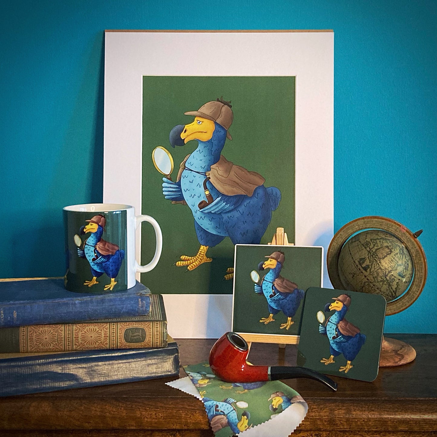 Sherlock Dodo Mounted Giclée Art Print