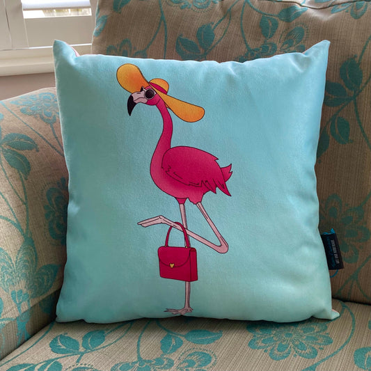 Ms Flo Mingo Flamingo Cushion