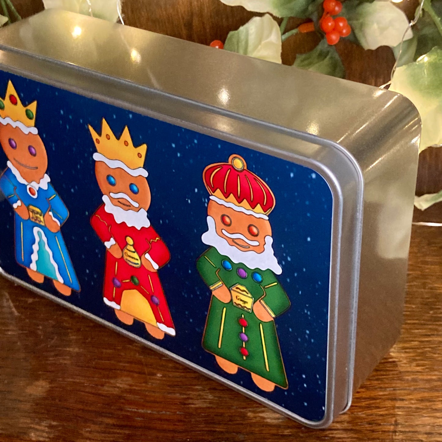 Three Wise Gingerbread Men Christmas Trinket Tin