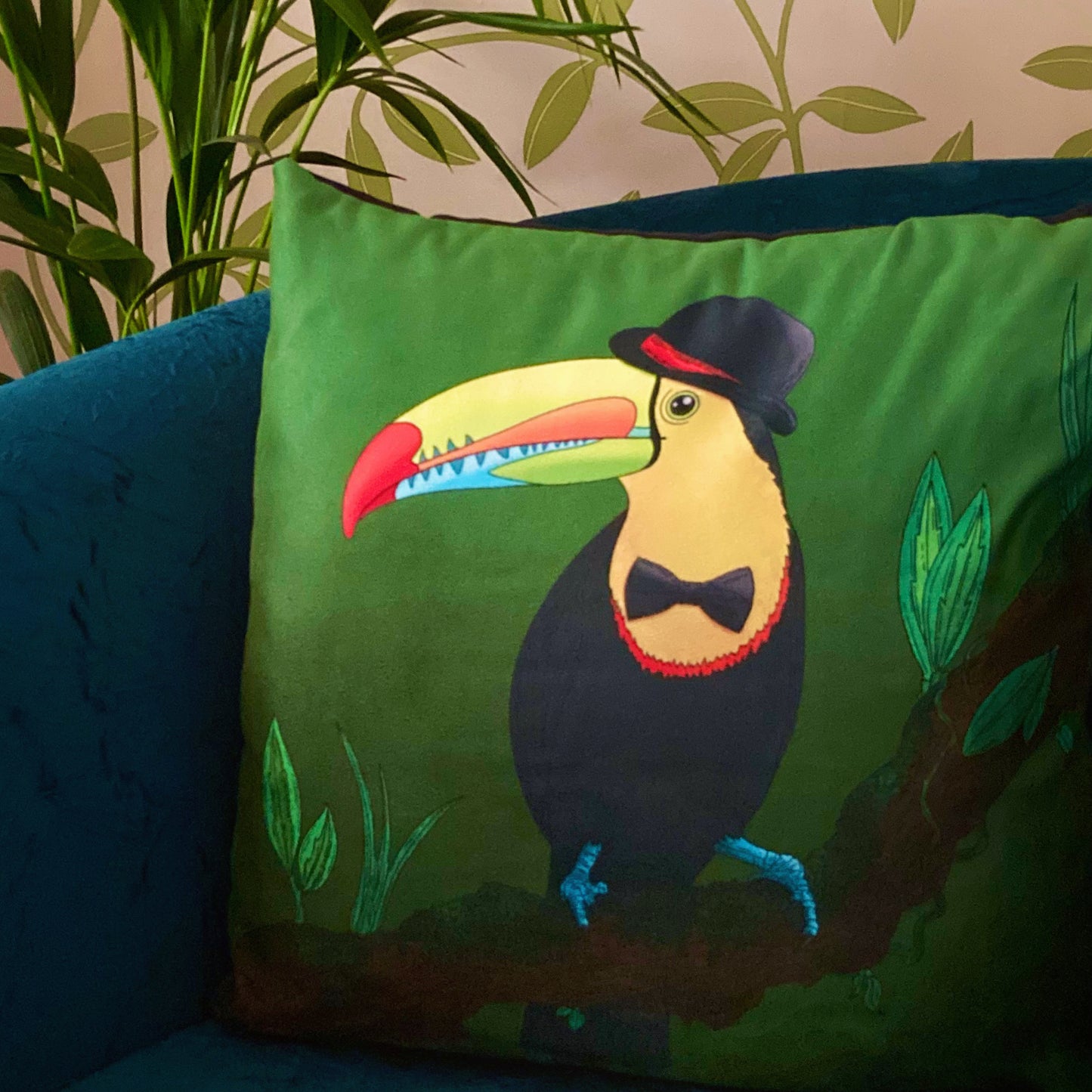 Toucan About Town Toucan Cushion