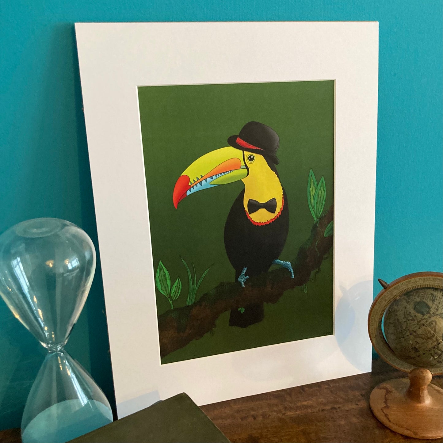 Toucan About Town Mounted Giclée Art Print