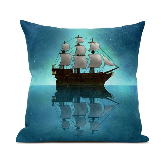 Starry Seas Ship Cushion