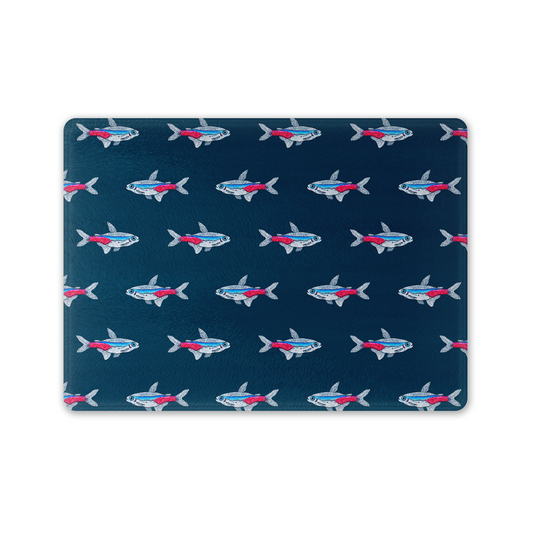 Neon Tetra Fish Glass Chopping Board