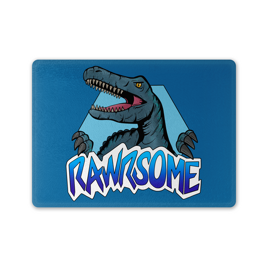 Rawrsome Dinosaur Glass Chopping Board