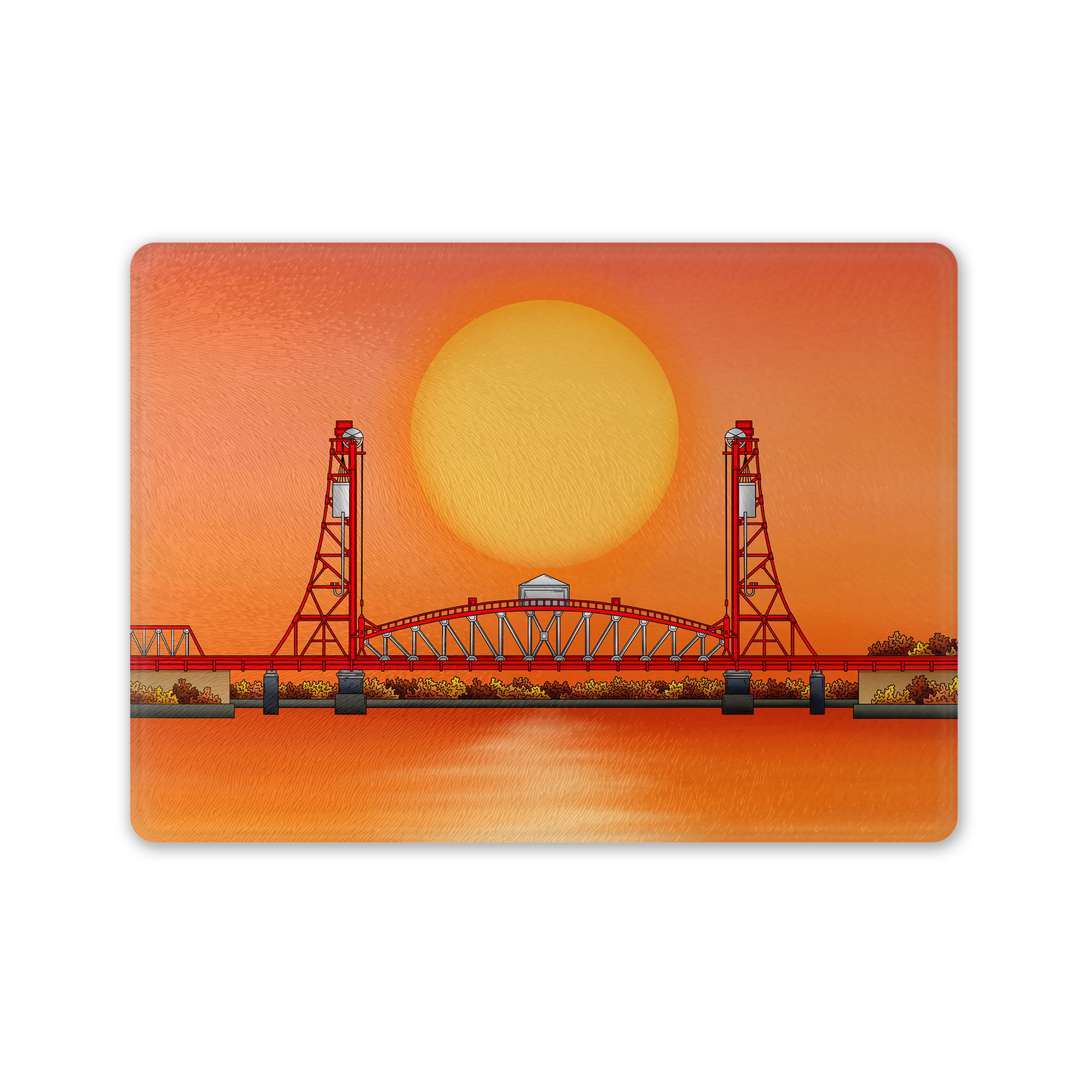 Tees Newport Bridge Glass Chopping Board