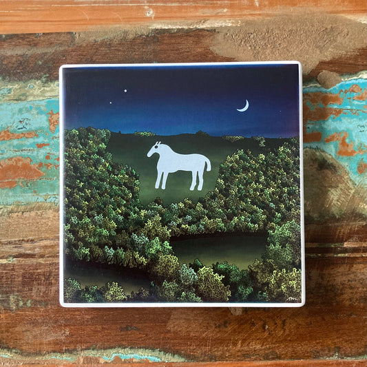 Kilburn White Horse Ceramic Coaster