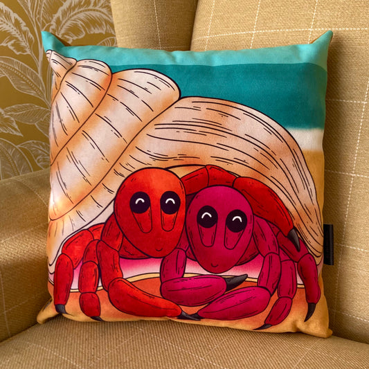 There's No Shell Like Home Hermit Crab Cushion