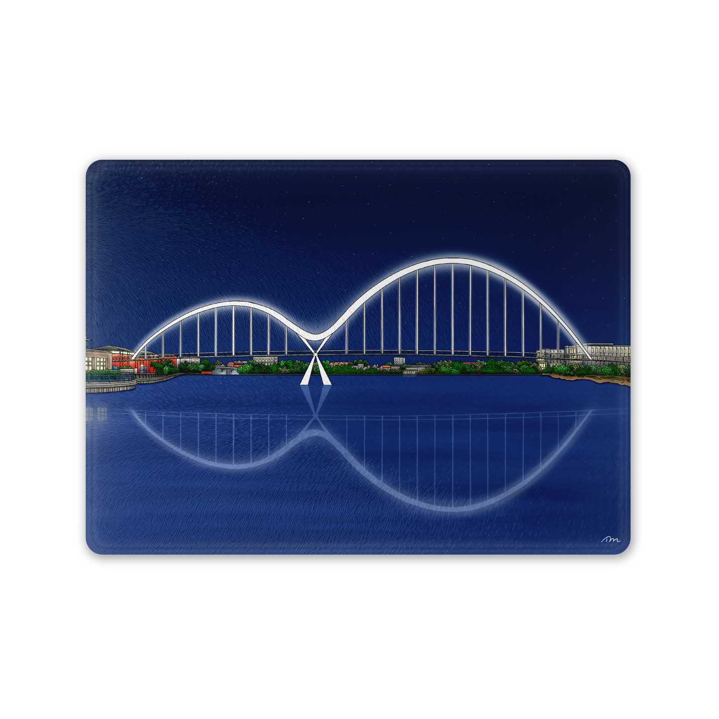 Stockton Infinity Bridge Glass Chopping Board