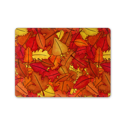 Autumn Leaves Glass Chopping Board