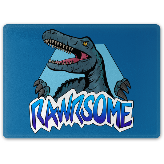 Rawrsome Dinosaur Glass Chopping Board
