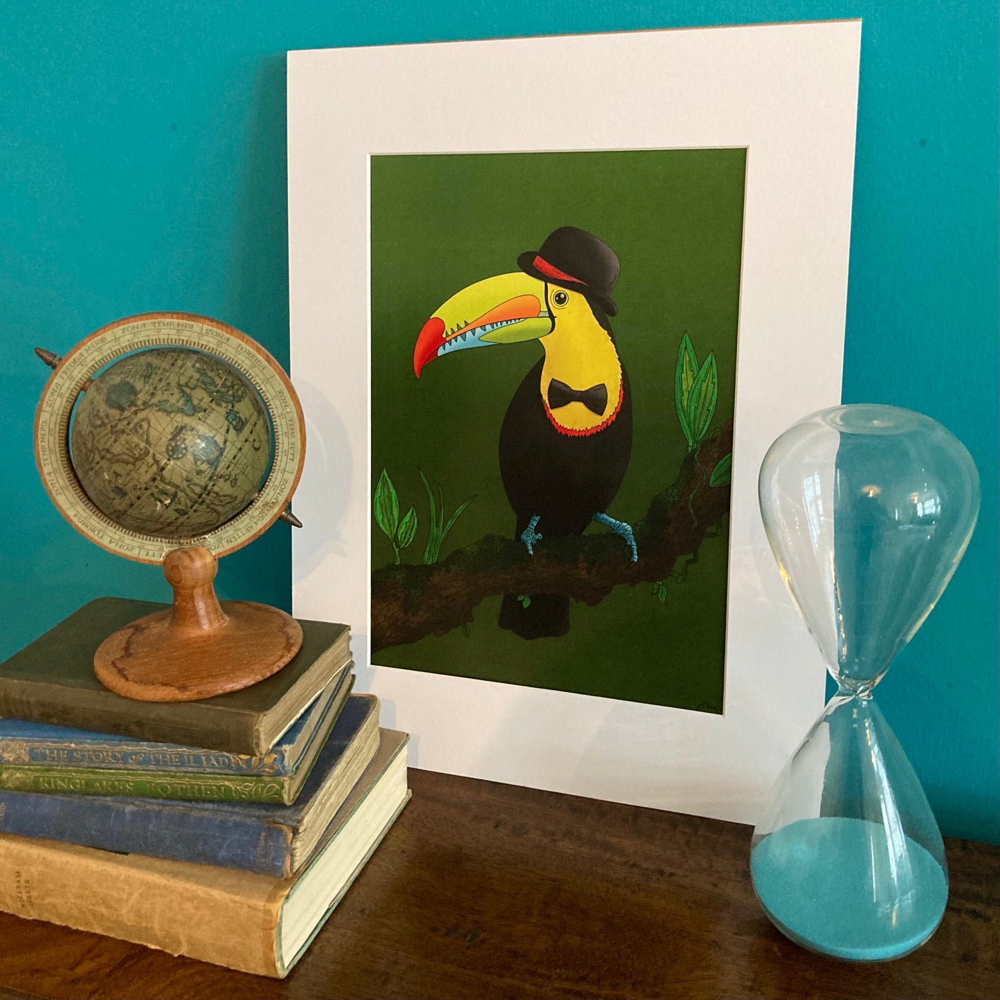 Toucan About Town Mounted Art Print