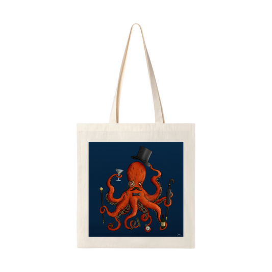 Deeply Dapper Octopus Tote Bag
