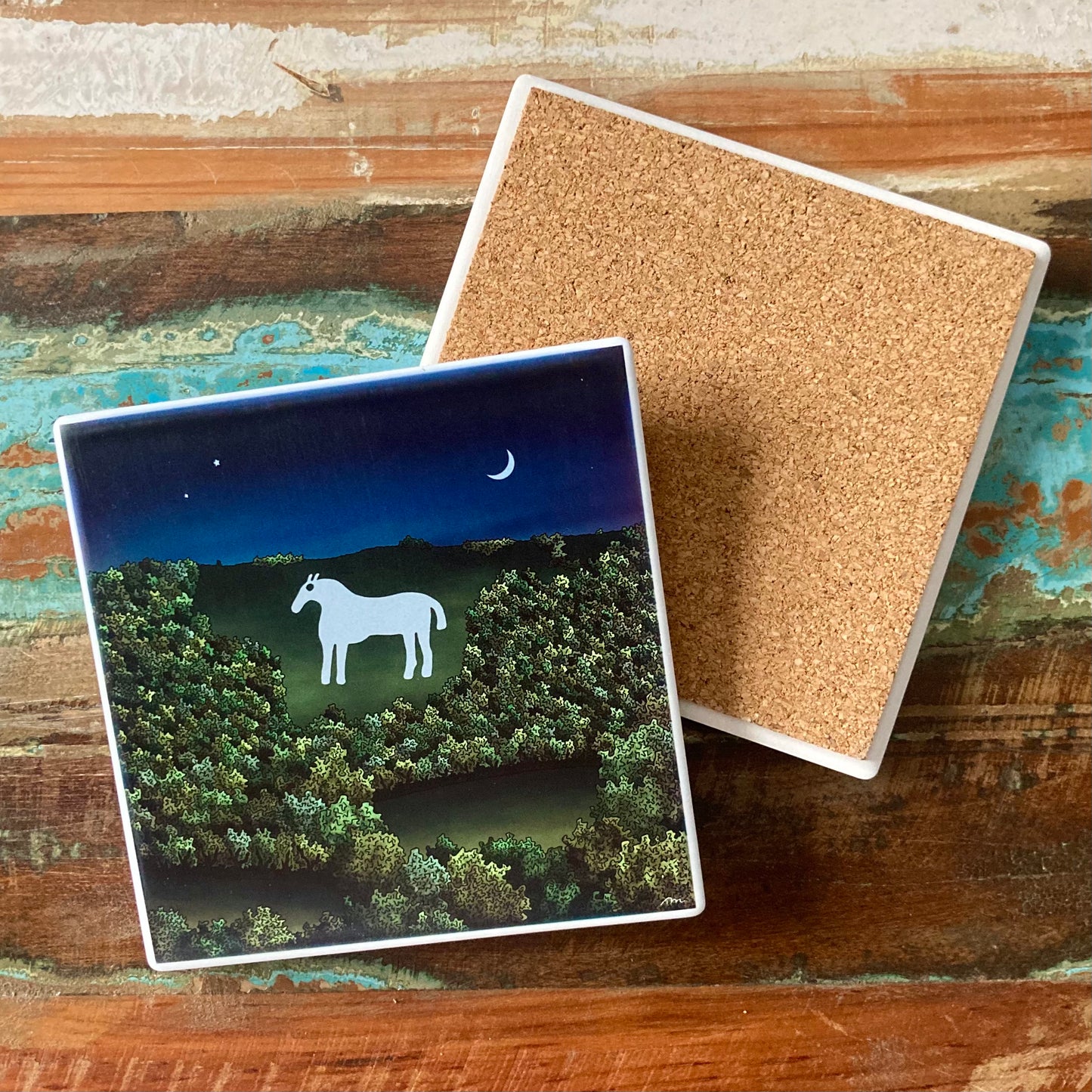 Kilburn White Horse Ceramic Coaster