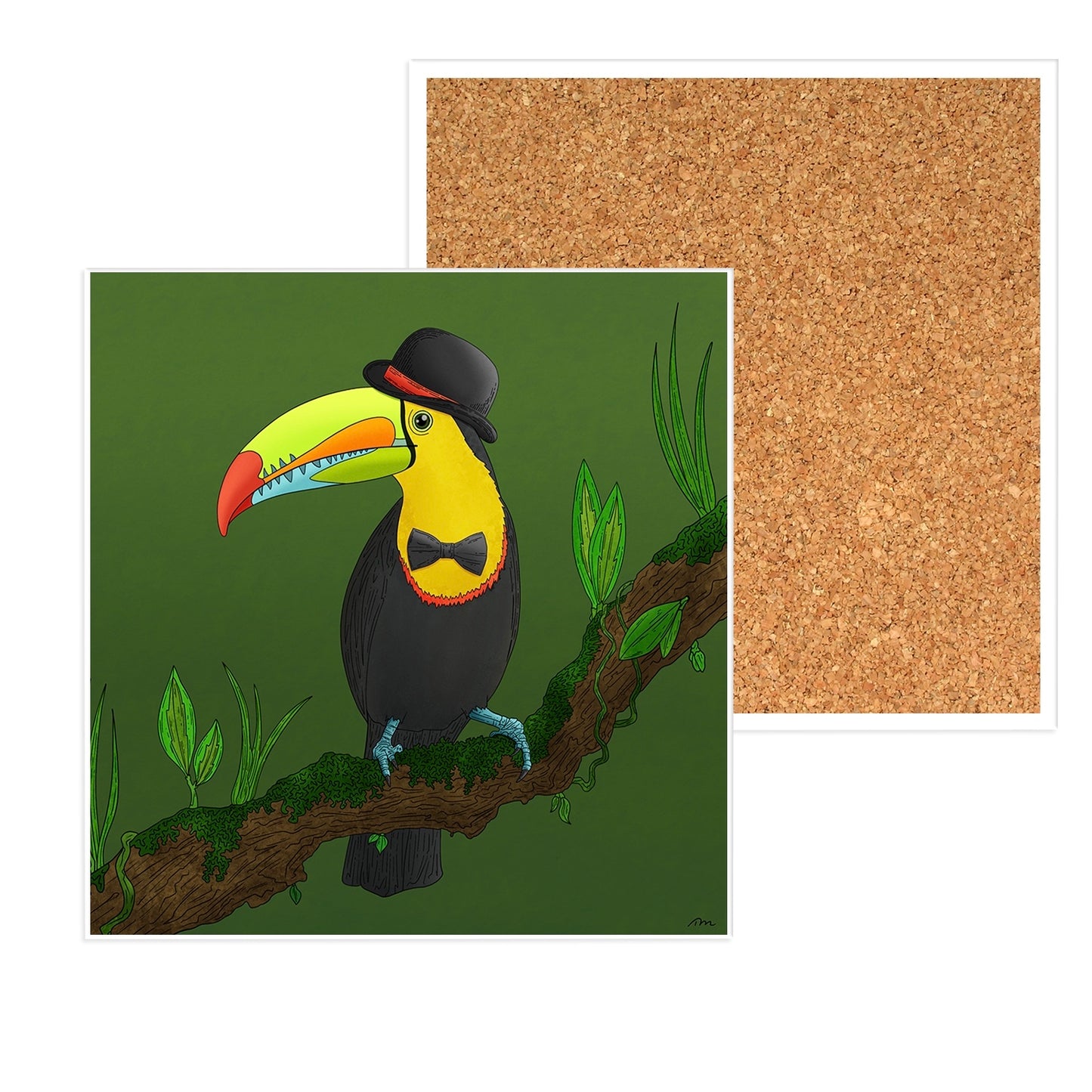 Toucan About Town Ceramic Toucan Coaster