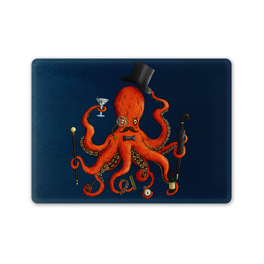 Deeply Dapper Octopus Glass Chopping Board