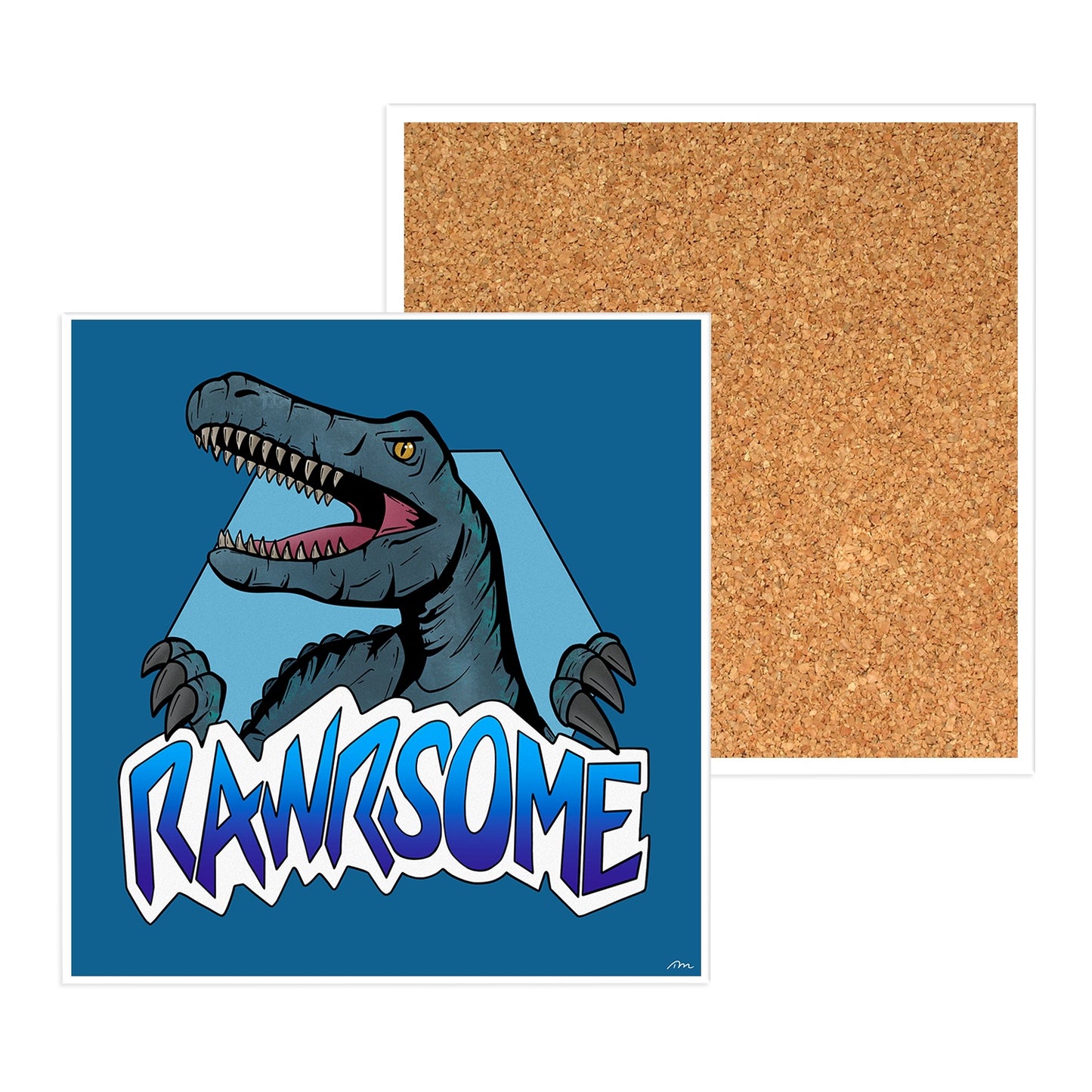 Rawrsome Dinosaur Ceramic Coaster