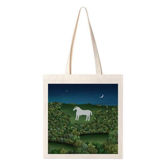 Kilburn White Horse Tote Bag