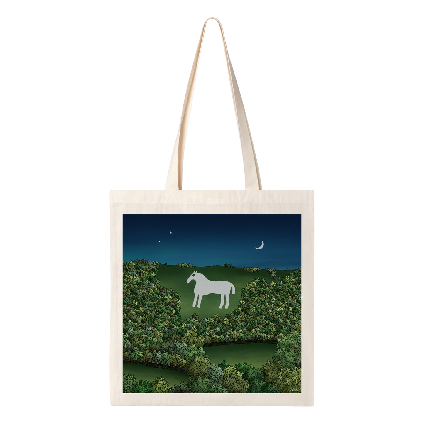Kilburn White Horse Tote Bag
