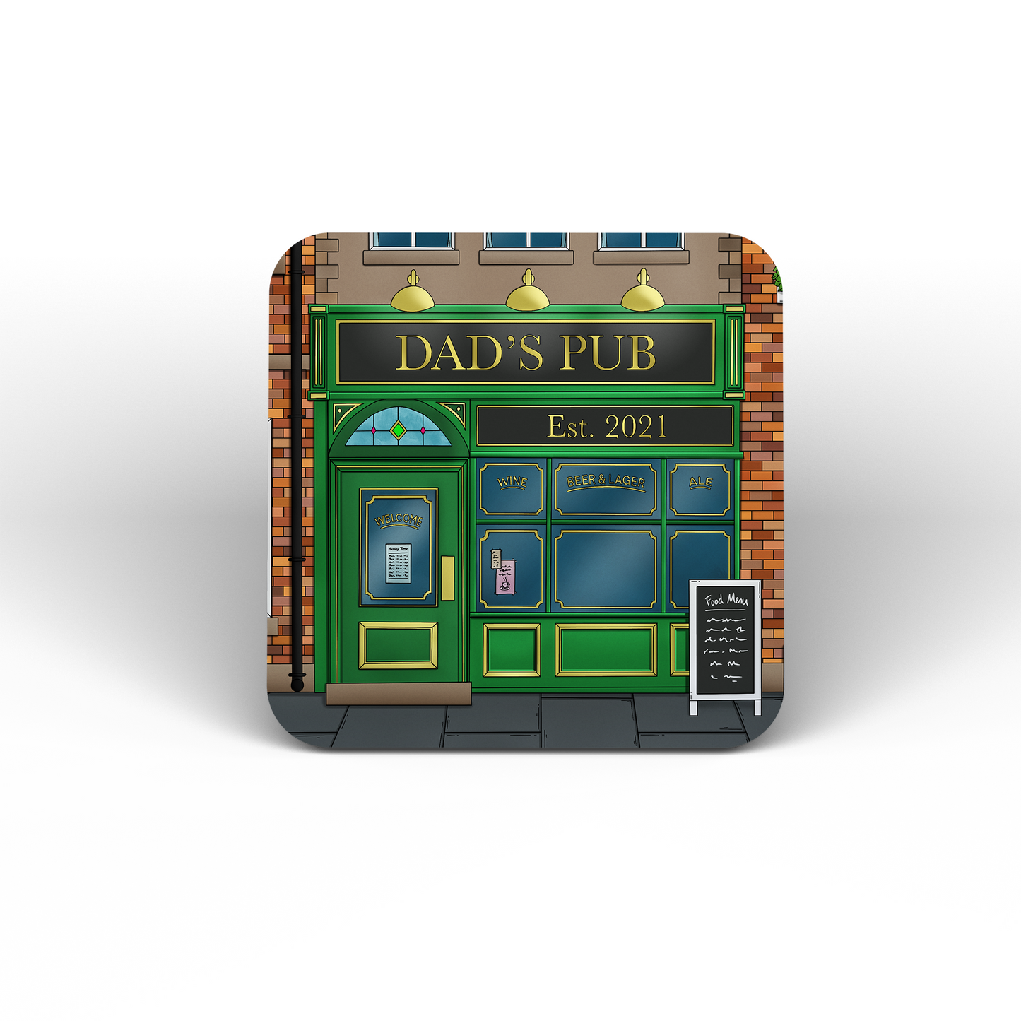 Dad’s Pub Coasters (Set of 4)