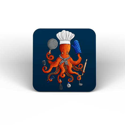 Deeply Delicious Octopus Chef Coaster