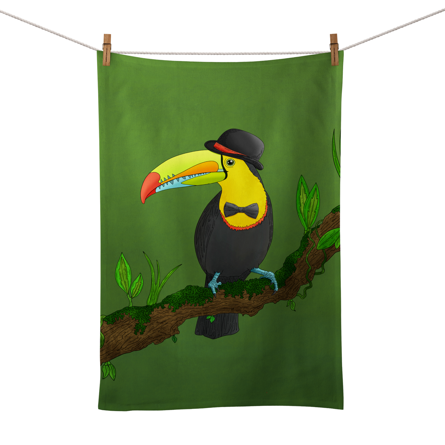 Toucan About Town Toucan Tea Towel