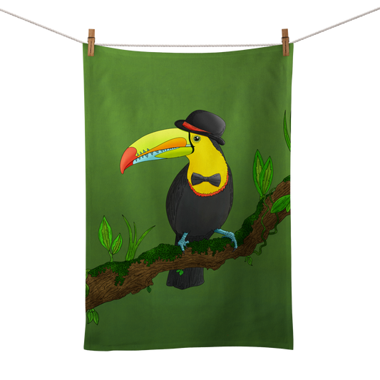 Toucan About Town Toucan Tea Towel