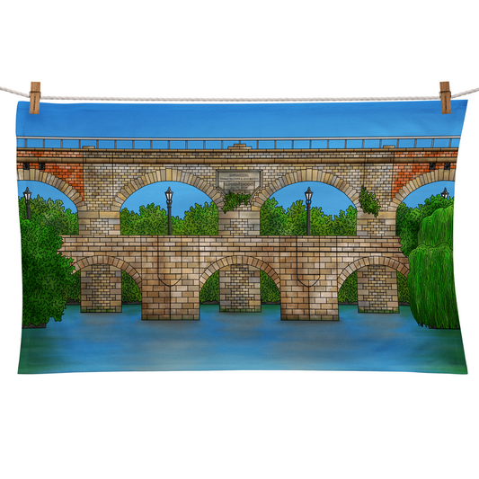 Yarm Bridge and Viaduct Tea Towel